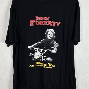 00s Vintage John Fogerty 2005 Deja Vu European Tour T-shirt